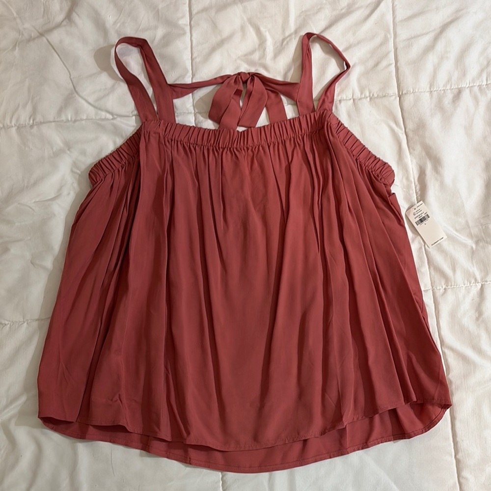 NWT Square neck, tie back tank